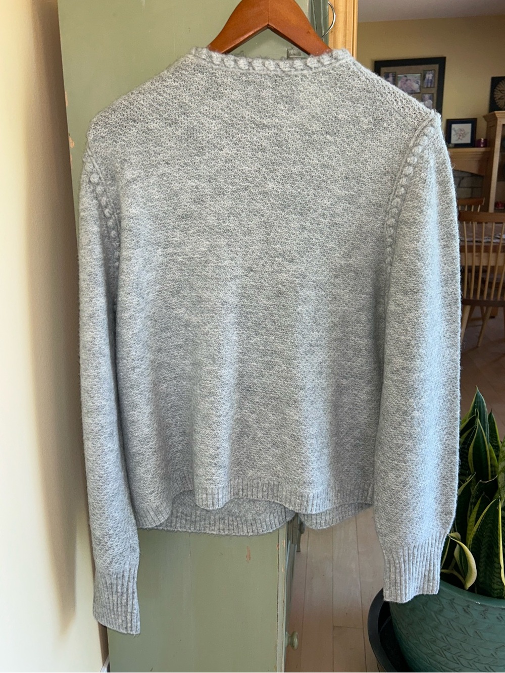 J.Crew Odette Sweater Lady Jacket with Jewel Buttons Heather Gray Size Large NWT - Picture 6 of 16